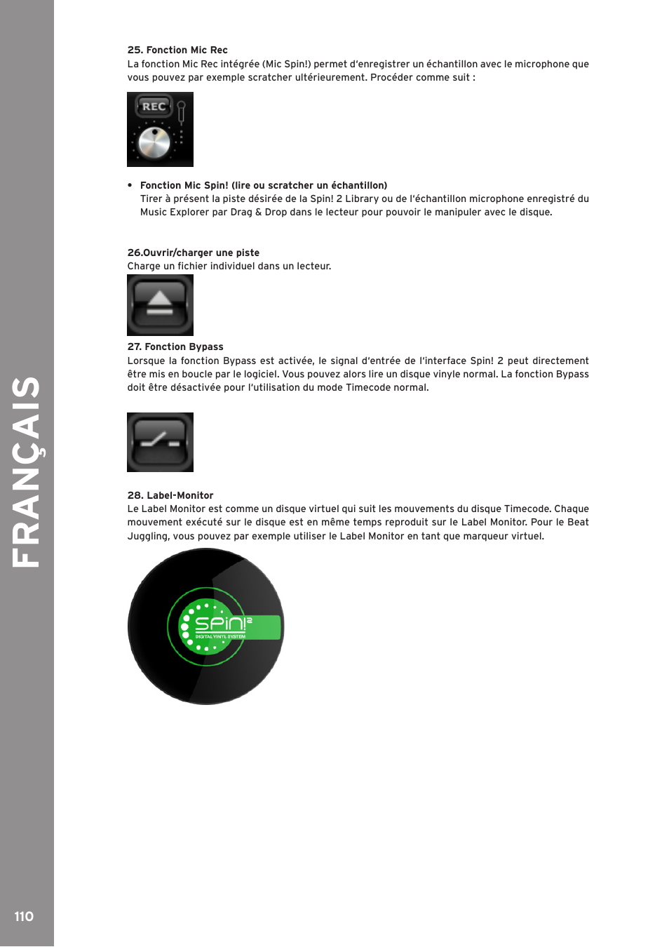 Fr an ç ais | Reloop SPIN!2 User Manual | Page 110 / 139