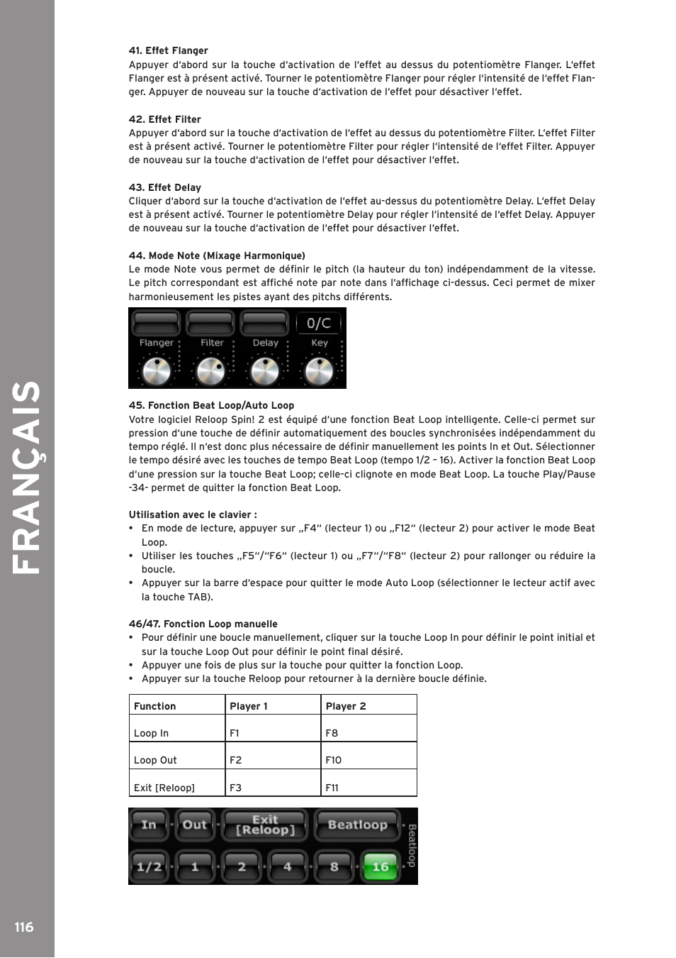 Fr an ç ais | Reloop SPIN!2 User Manual | Page 116 / 139