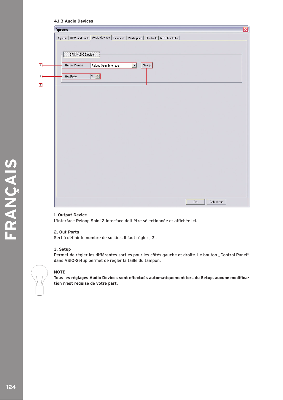 Fr an ç ais | Reloop SPIN!2 User Manual | Page 124 / 139