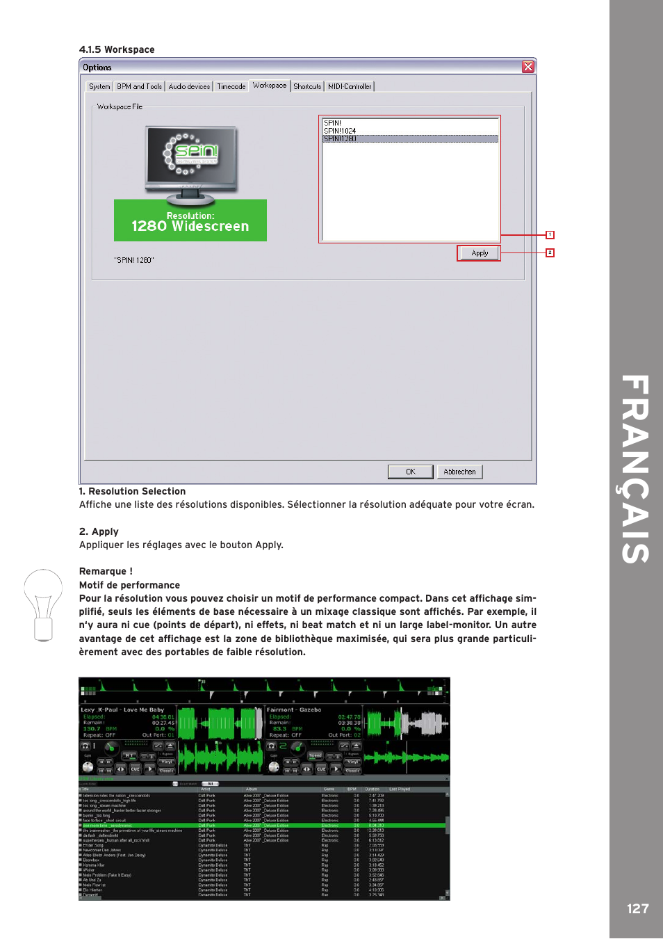 Fr an ç ais | Reloop SPIN!2 User Manual | Page 127 / 139