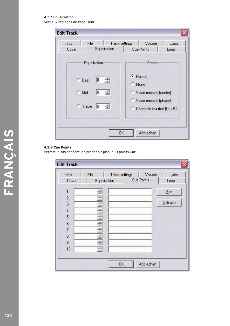 Fr an ç ais | Reloop SPIN!2 User Manual | Page 134 / 139