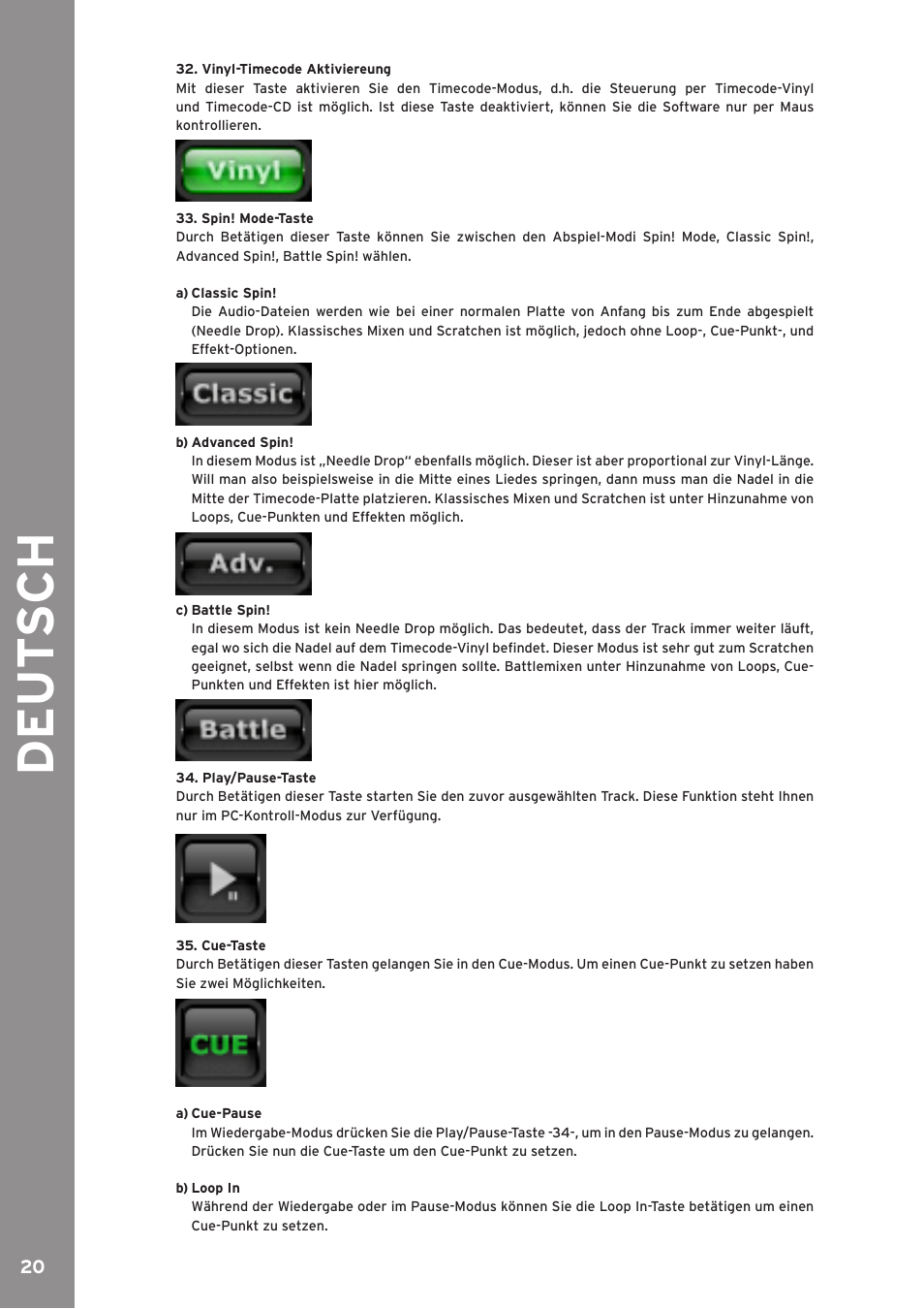 De ut s ch | Reloop SPIN!2 User Manual | Page 20 / 139