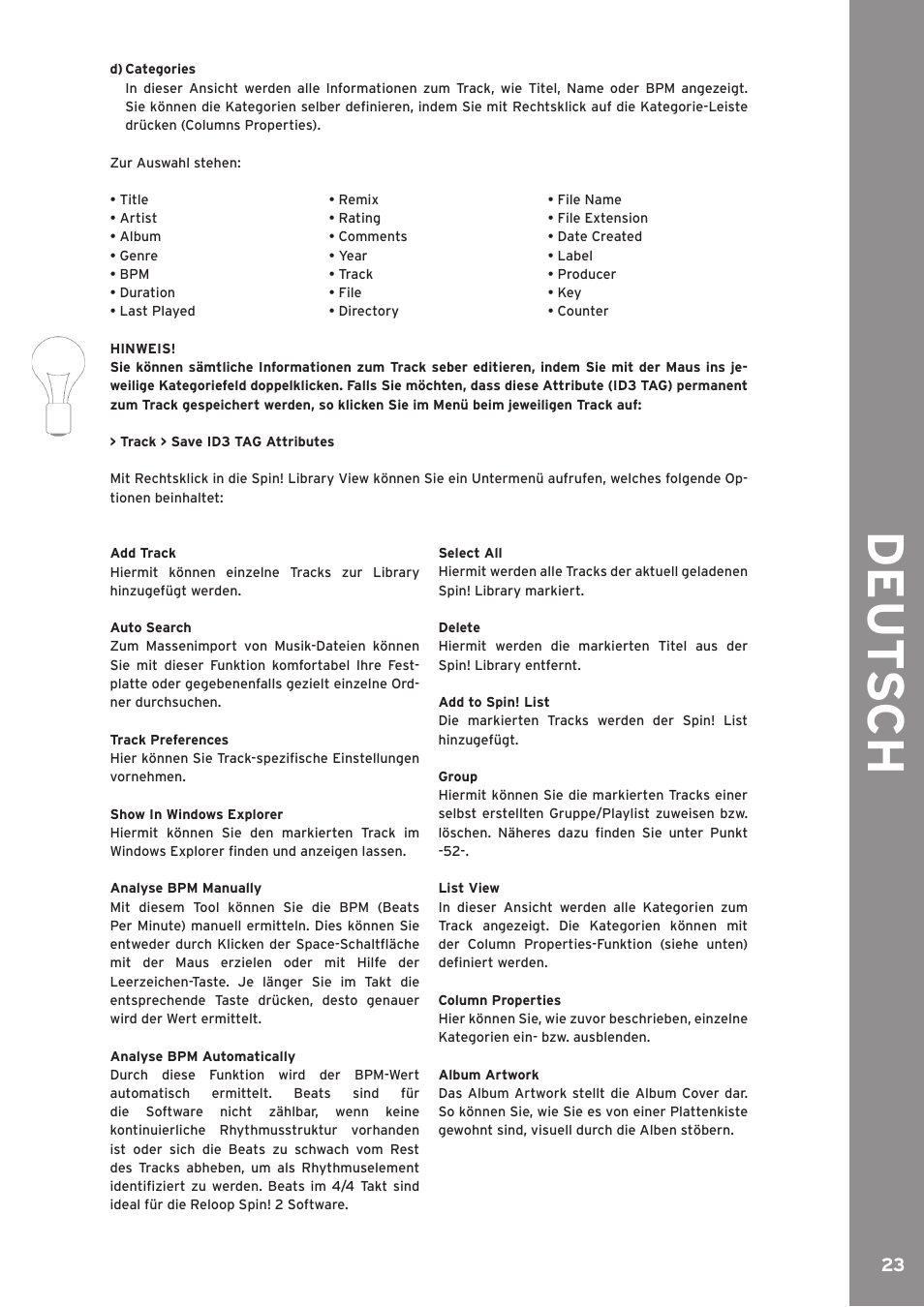 De ut s ch | Reloop SPIN!2 User Manual | Page 23 / 139