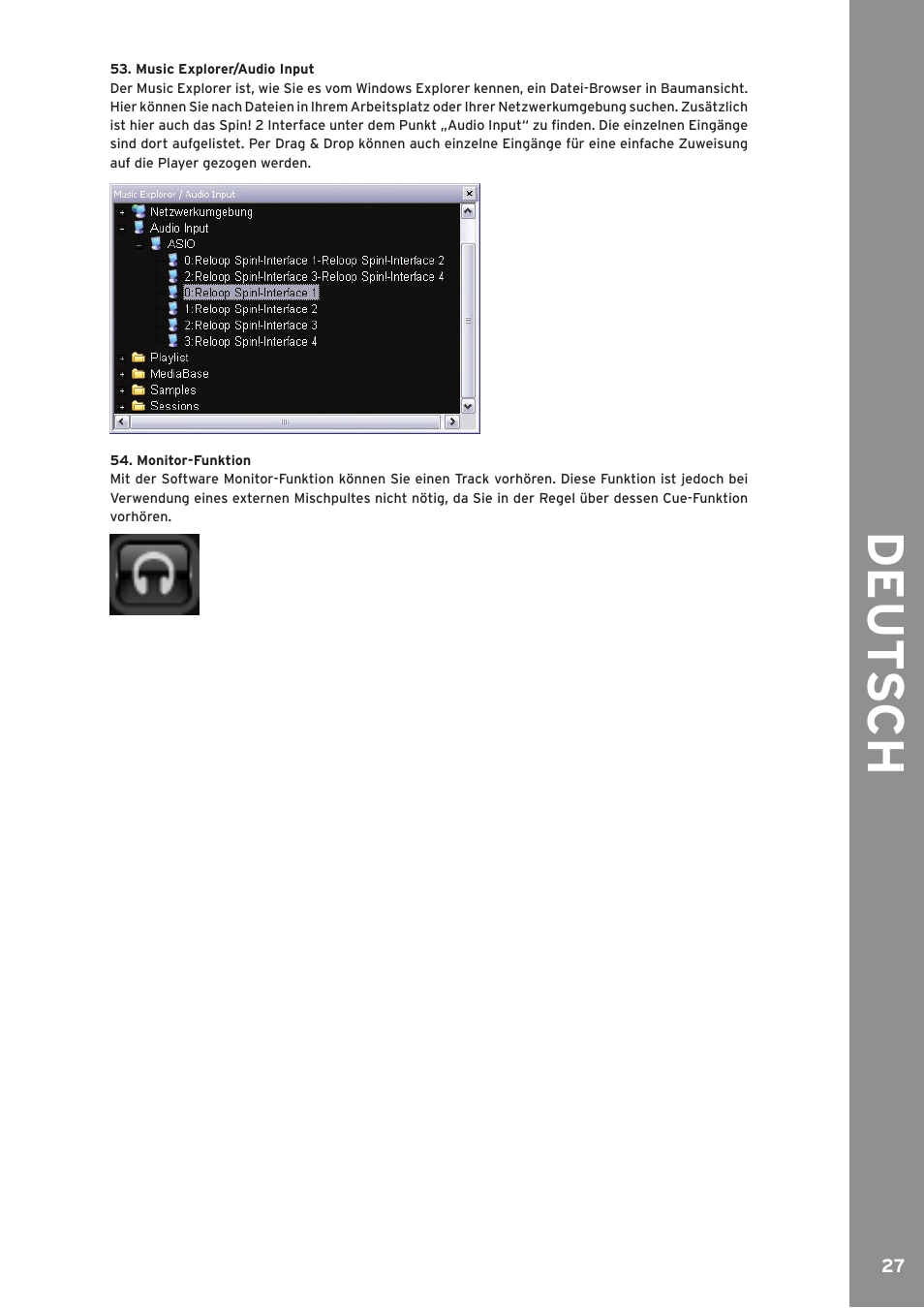 De ut s ch | Reloop SPIN!2 User Manual | Page 27 / 139