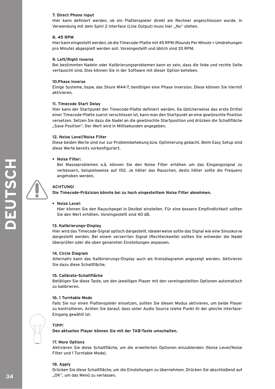 De ut s ch | Reloop SPIN!2 User Manual | Page 34 / 139