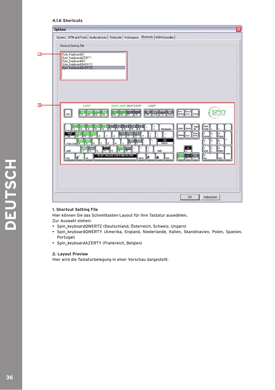 De ut s ch | Reloop SPIN!2 User Manual | Page 36 / 139