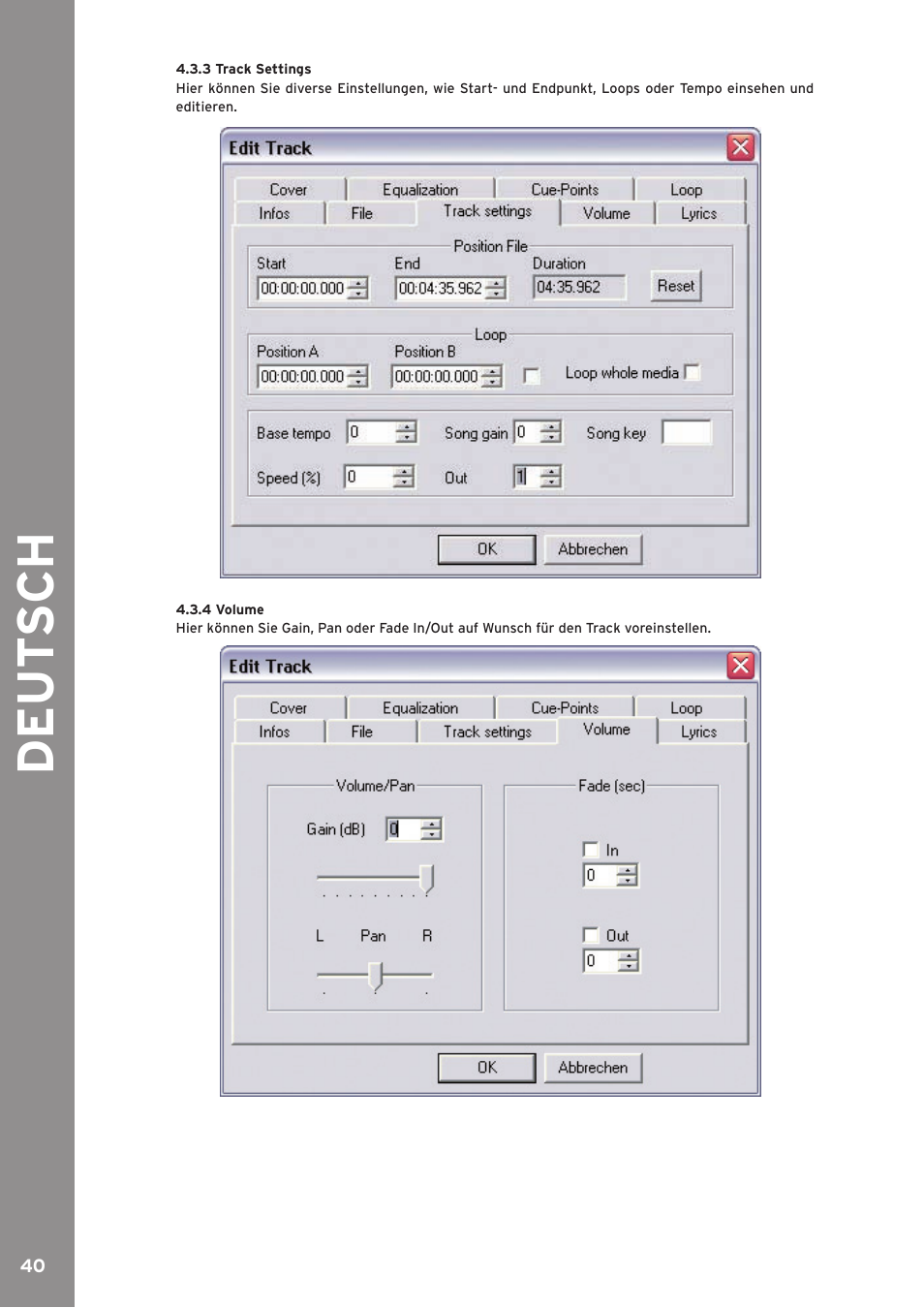 De ut s ch | Reloop SPIN!2 User Manual | Page 40 / 139