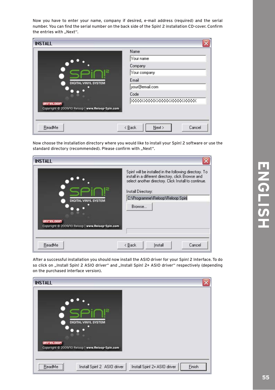 English | Reloop SPIN!2 User Manual | Page 55 / 139