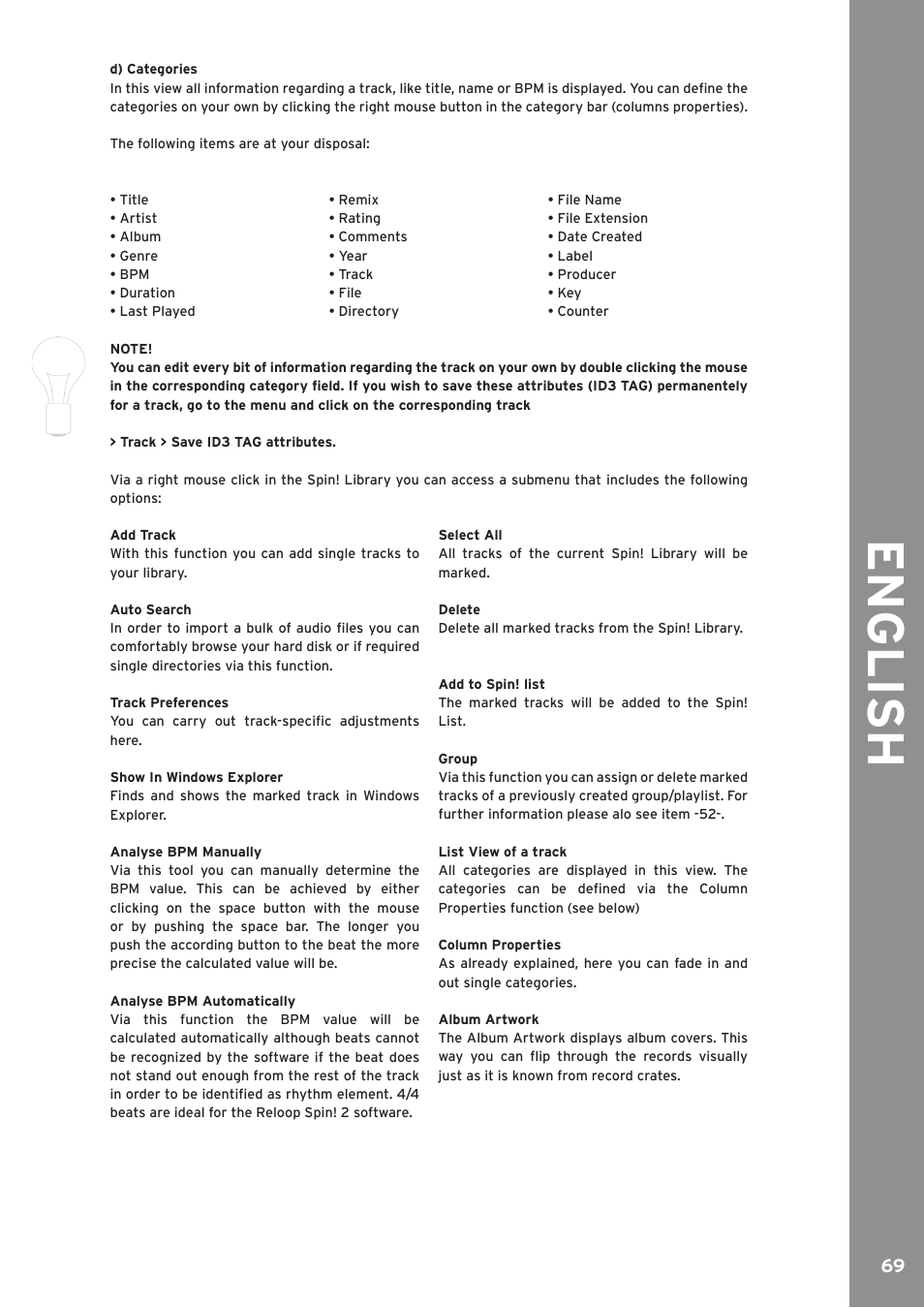 English | Reloop SPIN!2 User Manual | Page 69 / 139