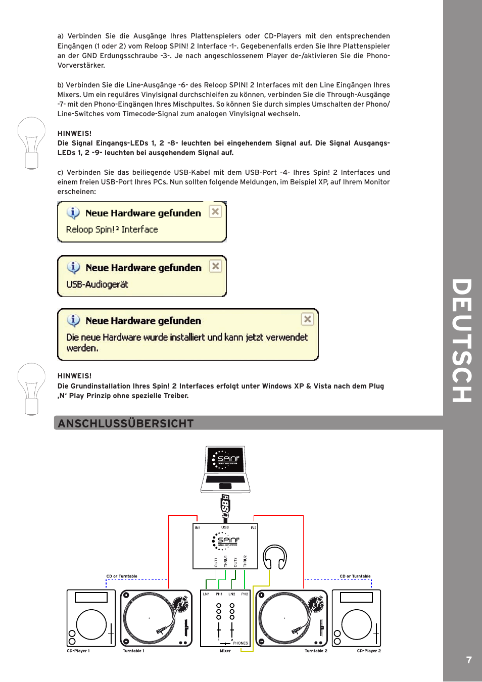De ut s ch | Reloop SPIN!2 User Manual | Page 7 / 139