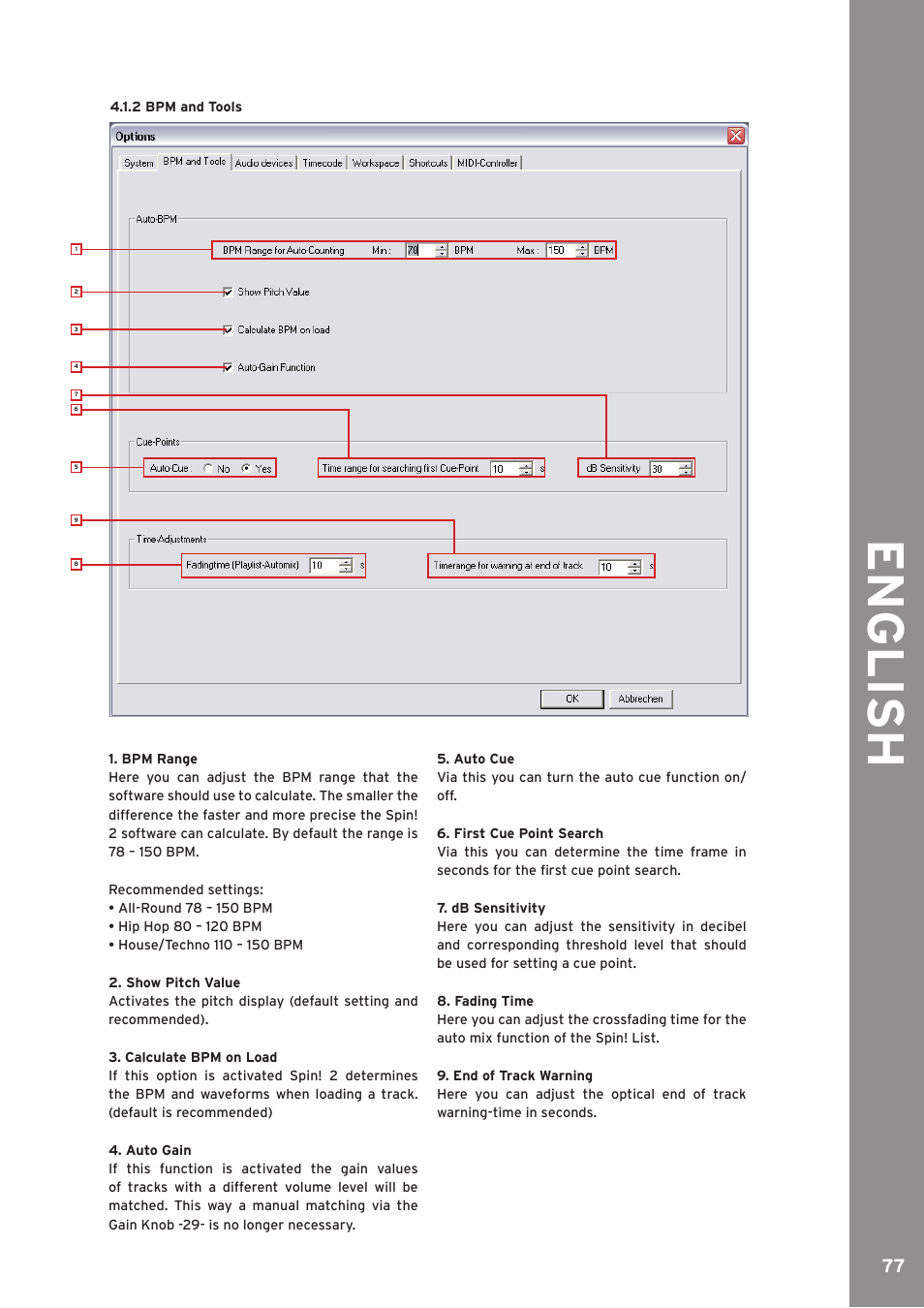 English | Reloop SPIN!2 User Manual | Page 77 / 139