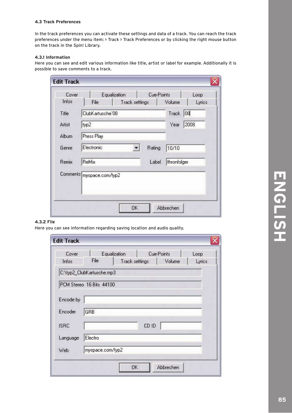 English | Reloop SPIN!2 User Manual | Page 85 / 139