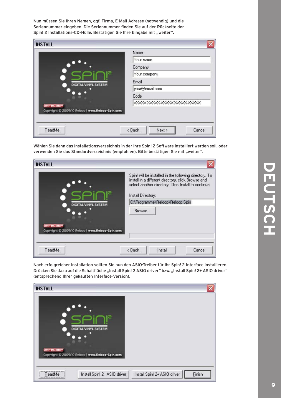 De ut s ch | Reloop SPIN!2 User Manual | Page 9 / 139