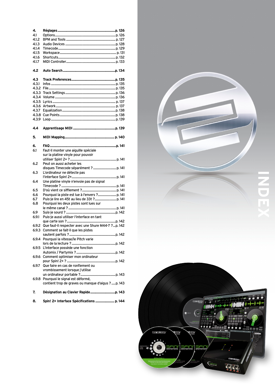 Index | Reloop SPIN!2 User Manual | Page 107 / 153