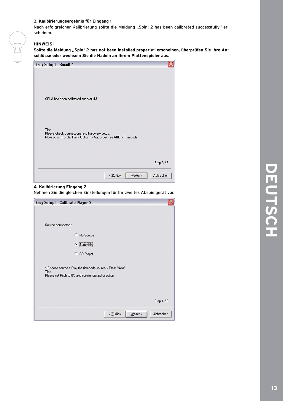 De ut s ch | Reloop SPIN!2 User Manual | Page 13 / 153