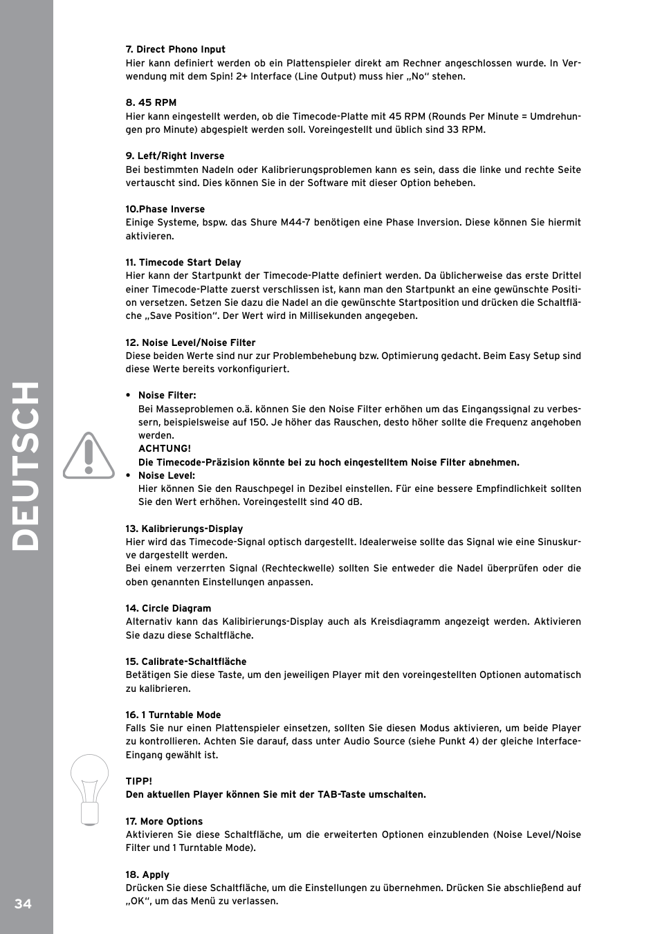 De ut s ch | Reloop SPIN!2 User Manual | Page 34 / 153