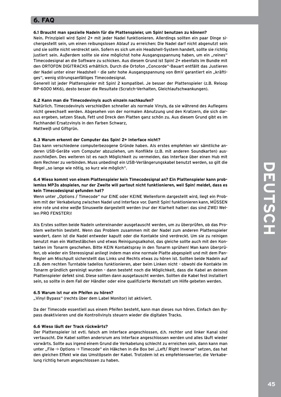 De ut s ch | Reloop SPIN!2 User Manual | Page 45 / 153