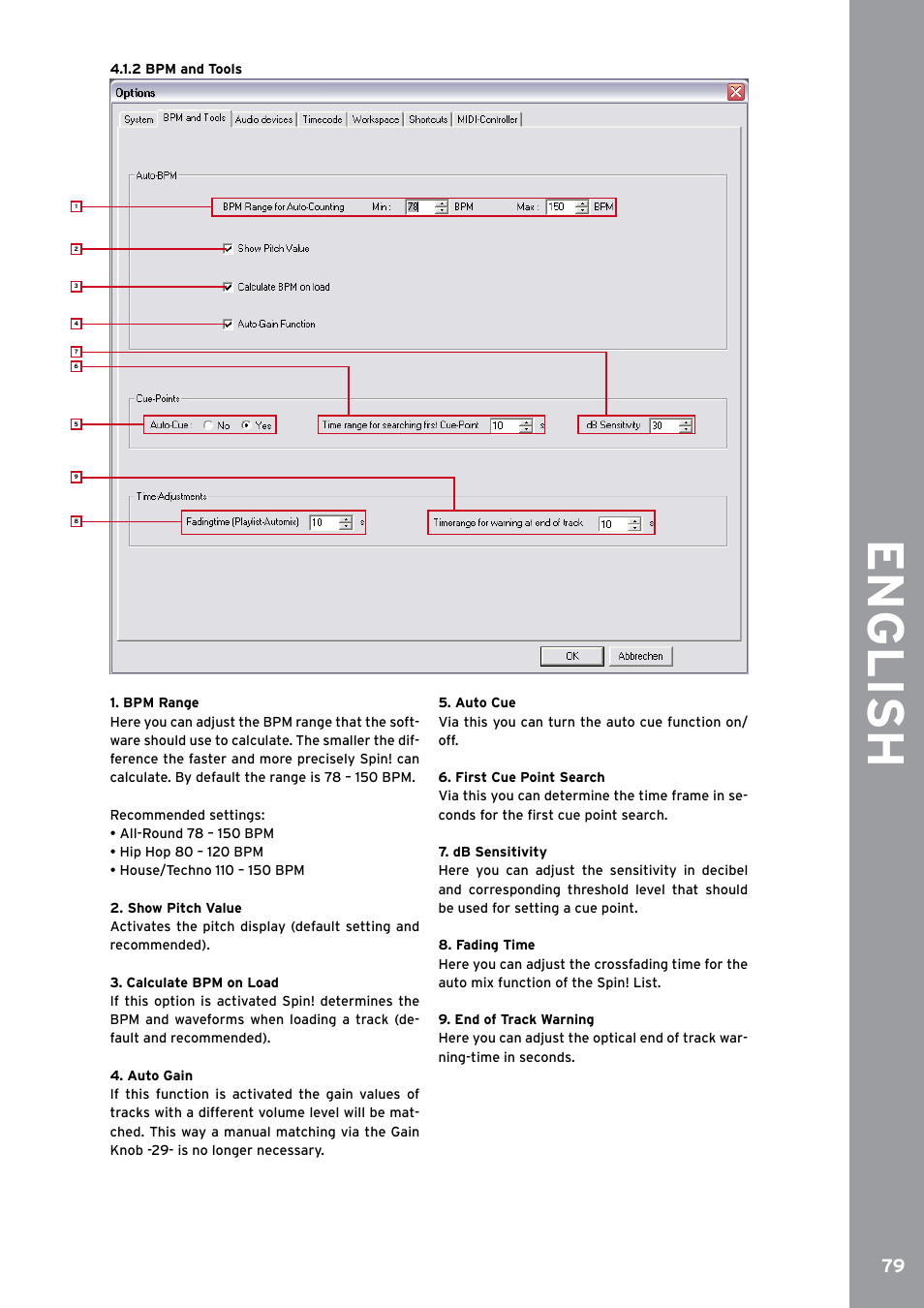 2 bpm and tools, English | Reloop SPIN!2 User Manual | Page 87 / 153
