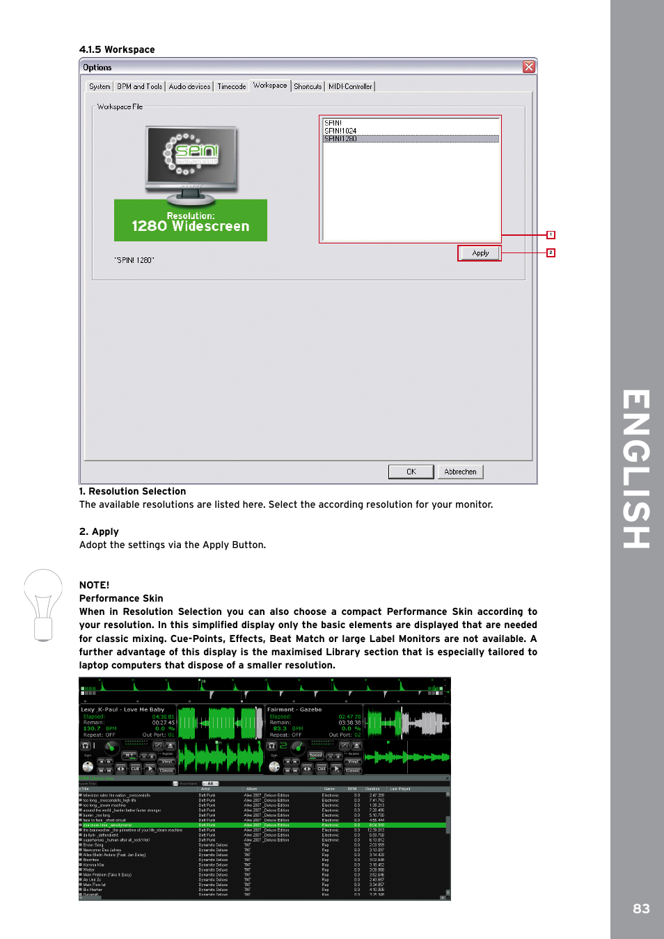 5 workspace, English | Reloop SPIN!2 User Manual | Page 91 / 153