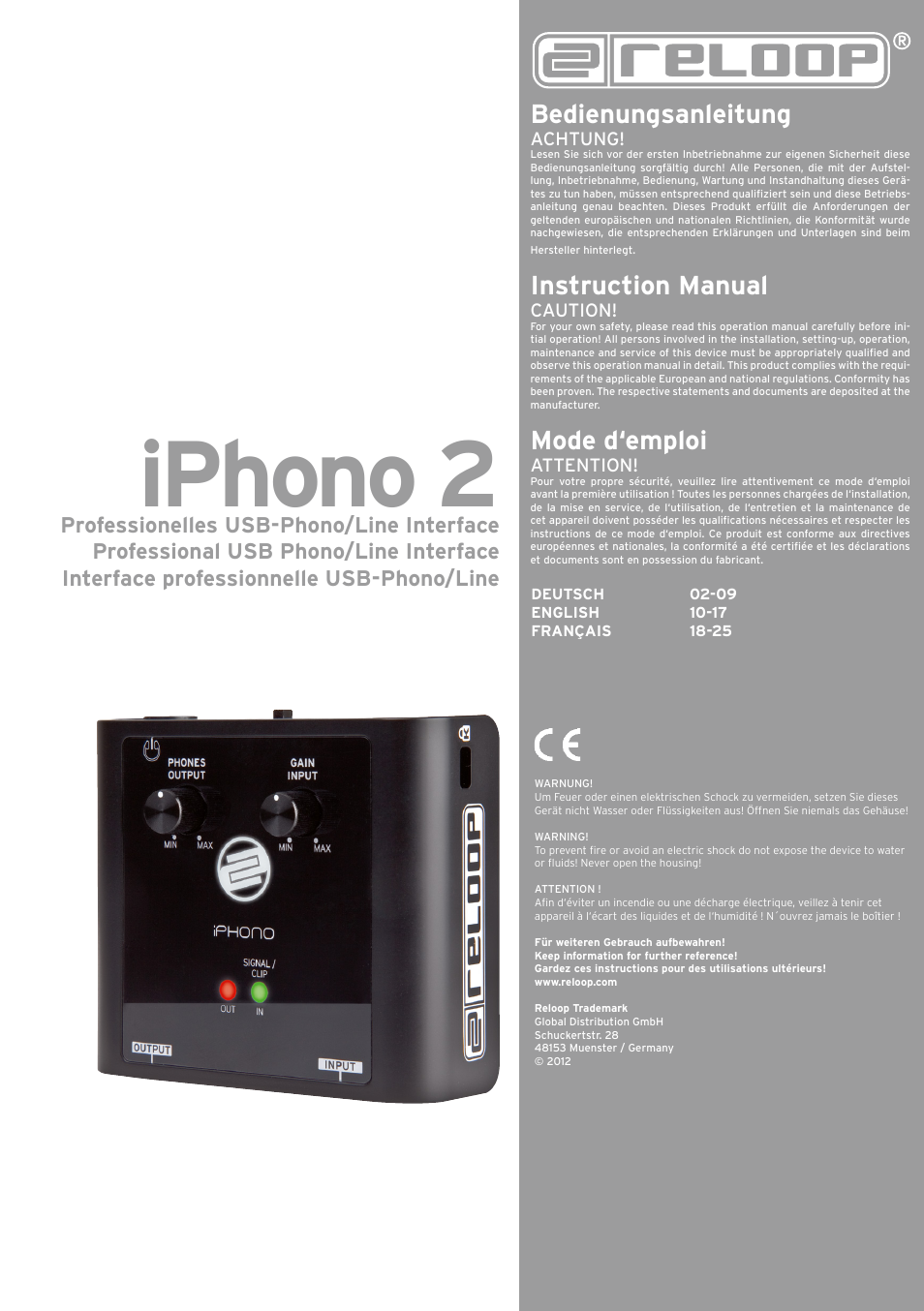 Reloop IPHONO 2 User Manual | 28 pages