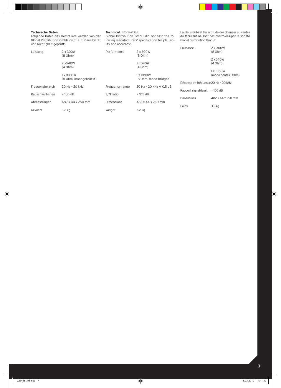 Reloop AMPIRE D1080 User Manual | Page 7 / 8