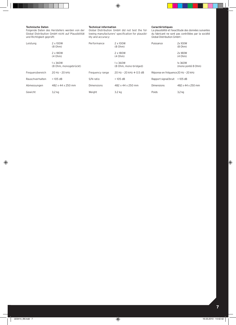 Reloop AMPIRE D360 User Manual | Page 7 / 8
