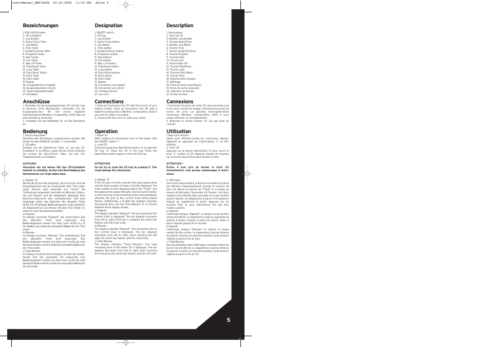 Reloop RMP-1660 User Manual | Page 5 / 8