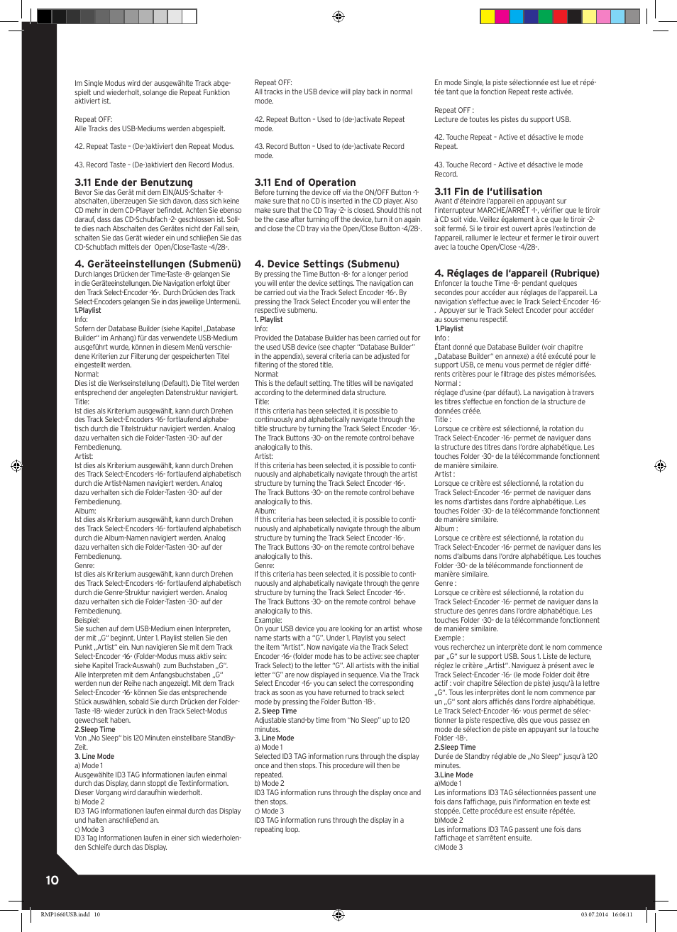 Reloop RMP-1660 USB User Manual | Page 10 / 16
