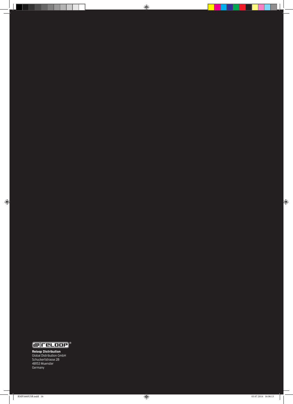 Reloop RMP-1660 USB User Manual | Page 16 / 16
