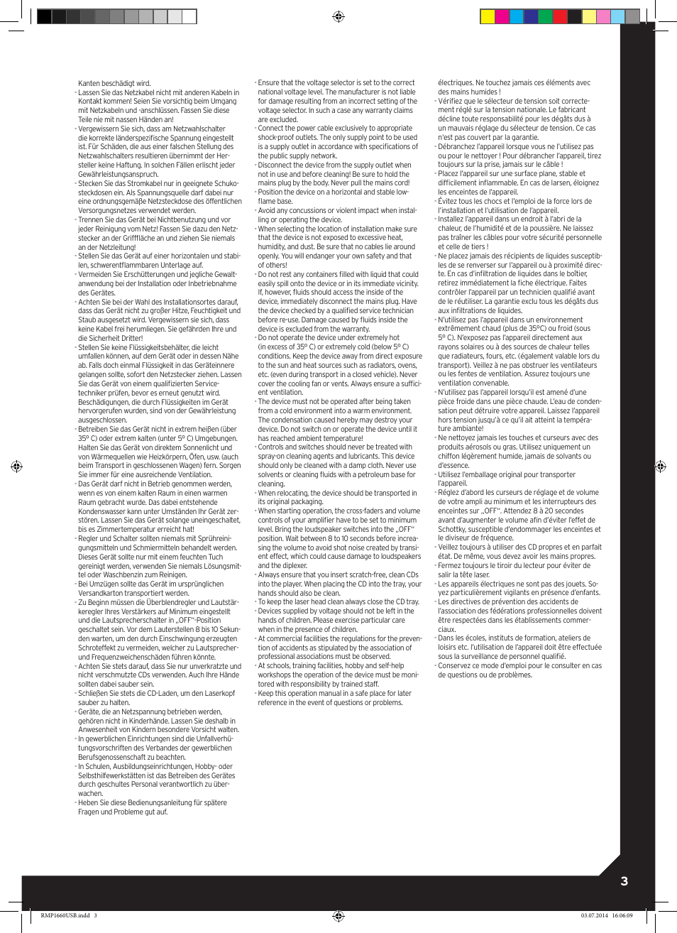 Reloop RMP-1660 USB User Manual | Page 3 / 16