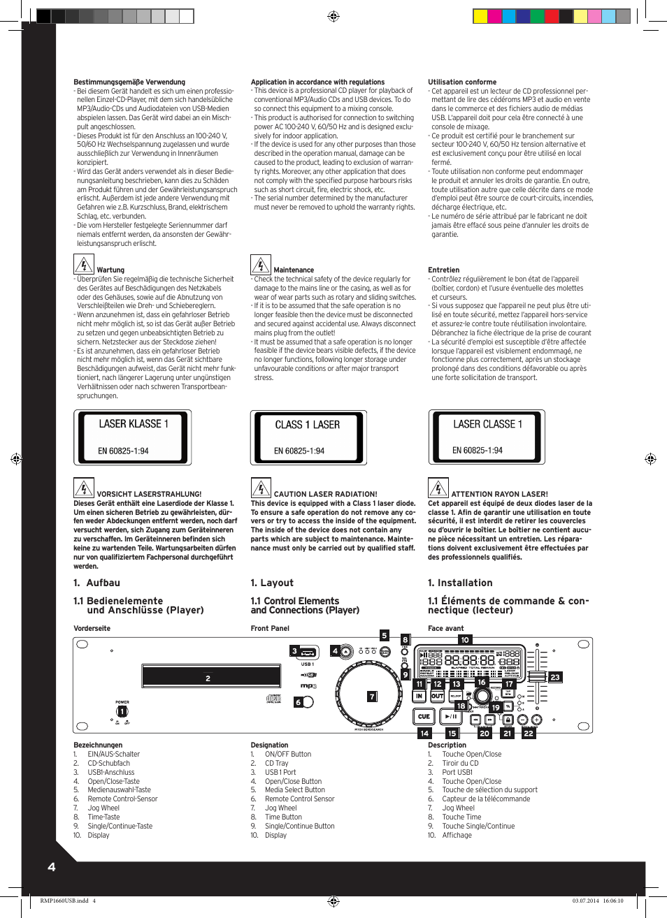 Reloop RMP-1660 USB User Manual | Page 4 / 16
