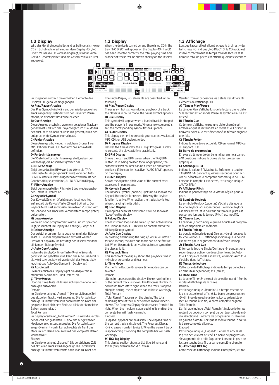 Reloop RMP-1660 USB User Manual | Page 6 / 16