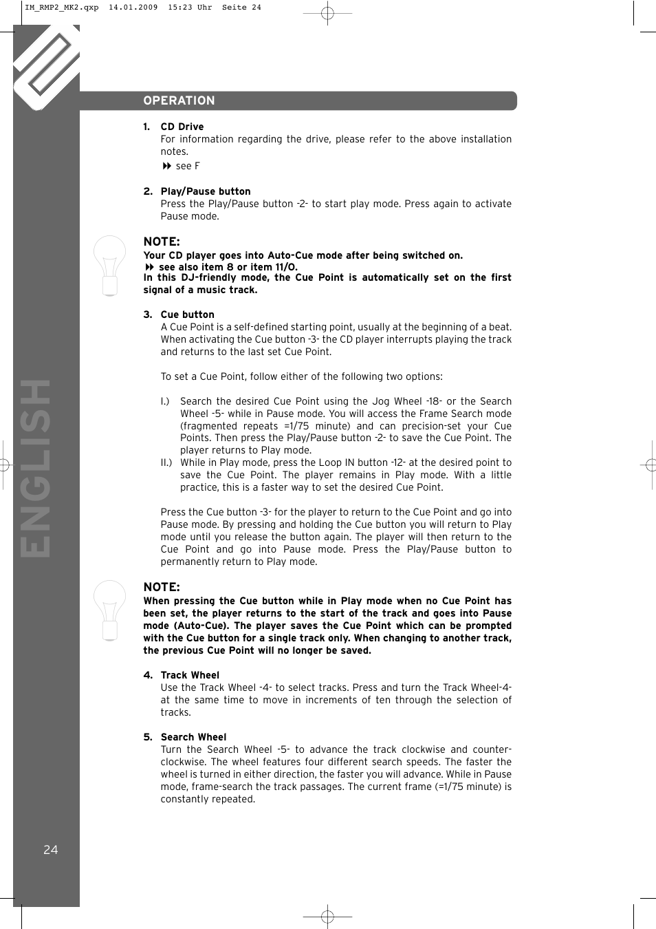 English | Reloop RMP-2 MK2 LTD. User Manual | Page 24 / 56