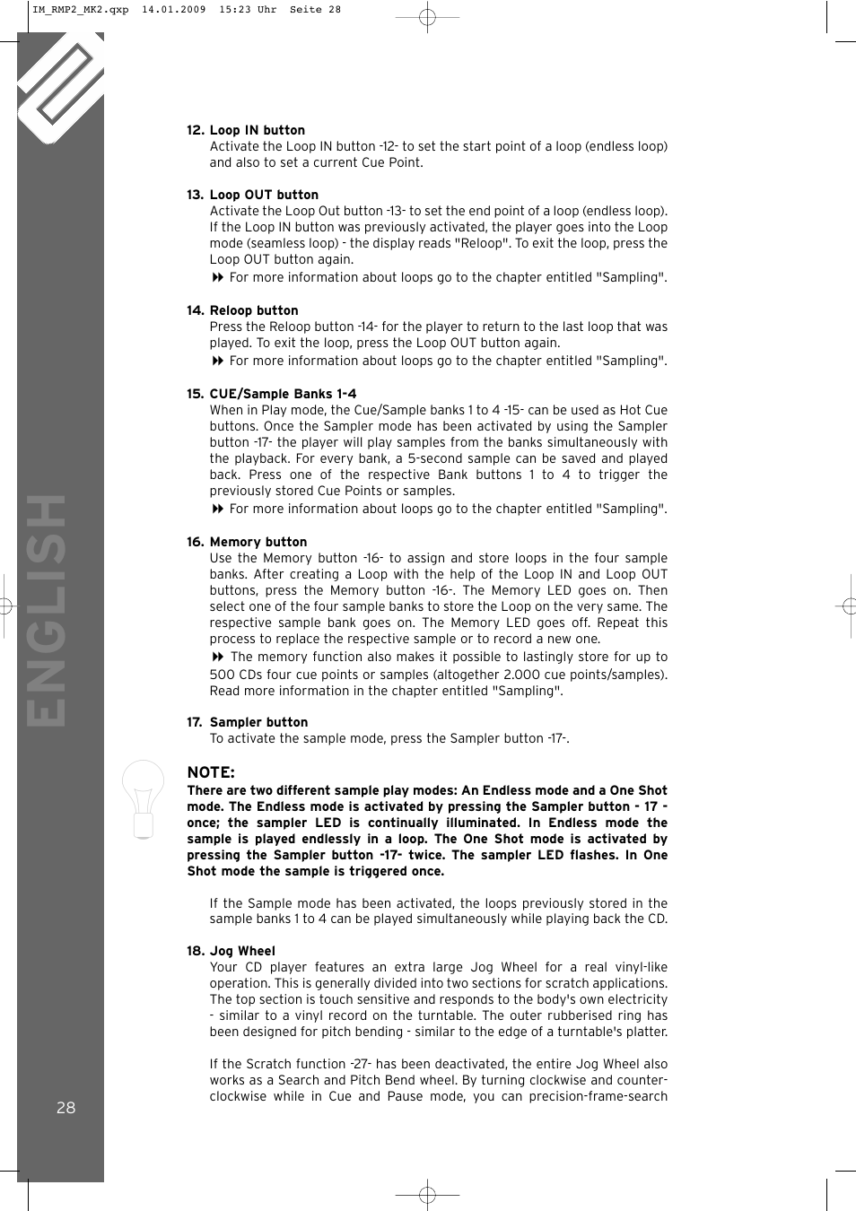 English | Reloop RMP-2 MK2 LTD. User Manual | Page 28 / 56