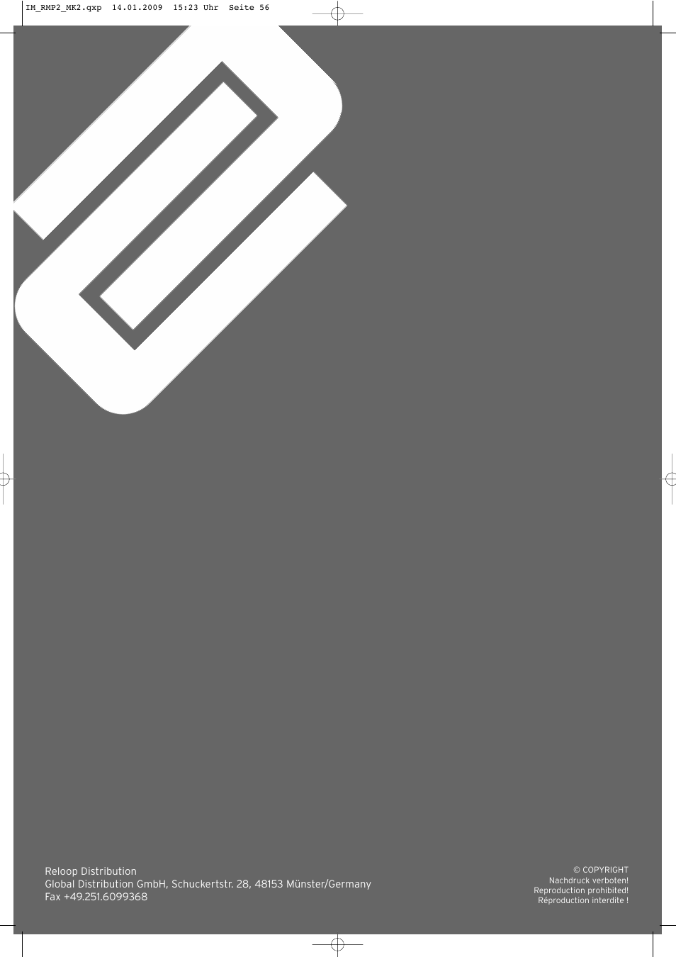 Reloop RMP-2 MK2 LTD. User Manual | Page 56 / 56