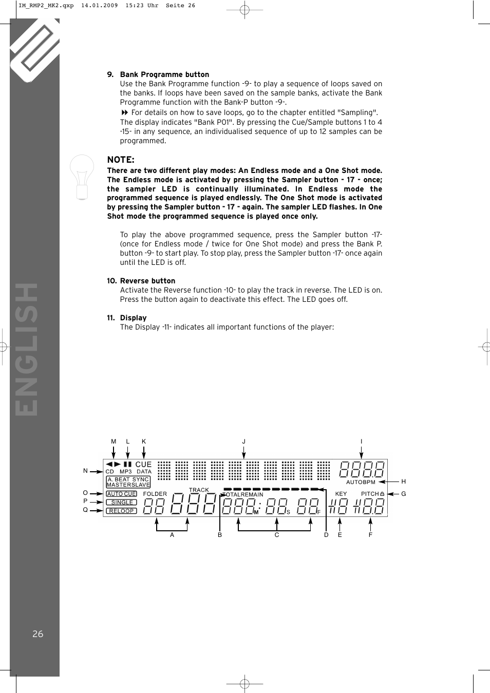 English | Reloop RMP-2 MK2 B User Manual | Page 26 / 56