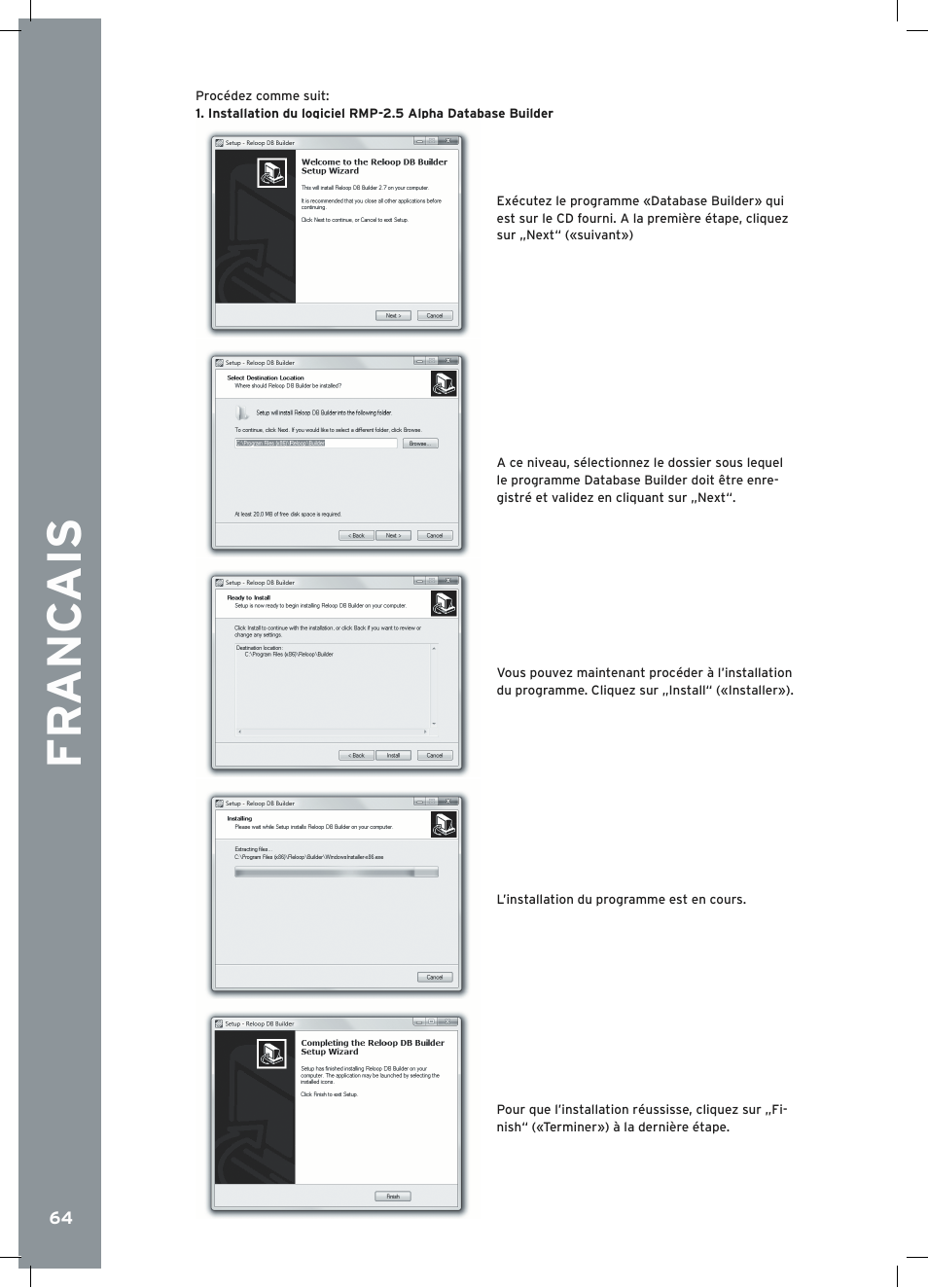 Fr anc ais | Reloop RMP-2.5 ALPHA User Manual | Page 64 / 68