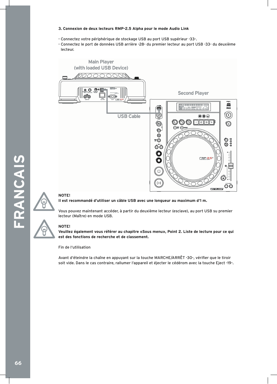 Fr anc ais | Reloop RMP-2.5 ALPHA User Manual | Page 66 / 68