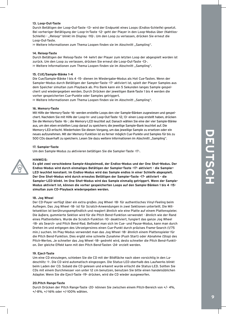 Reloop RMP-2.5 ALPHA User Manual | Page 9 / 68
