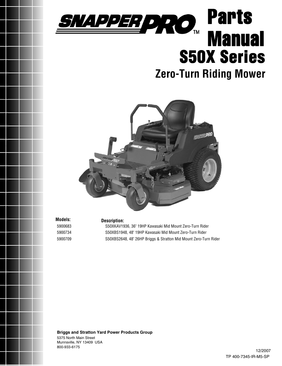 Briggs & Stratton 5900709 User Manual | 50 pages