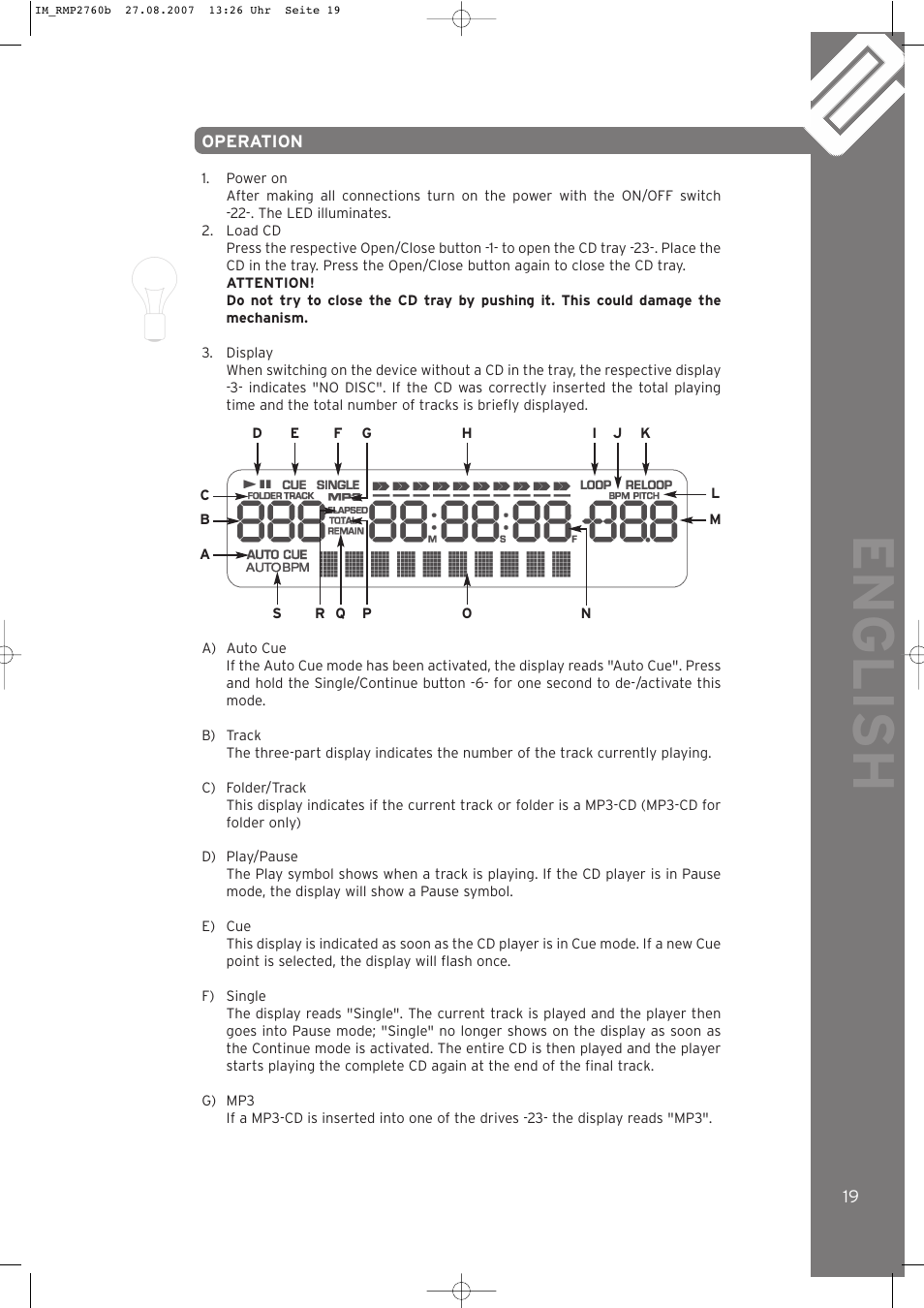 English | Reloop RMP-2760 User Manual | Page 19 / 38