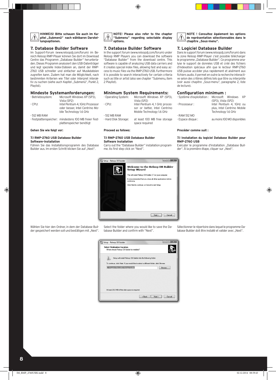 Reloop RMP-2760 USB User Manual | Page 8 / 16