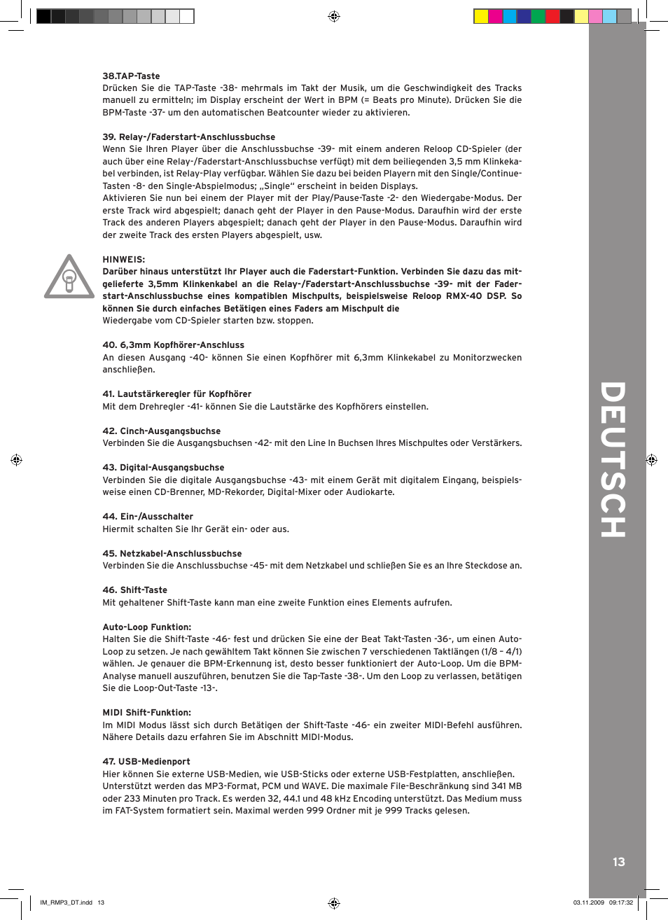 Reloop RMP-3 User Manual | Page 13 / 80