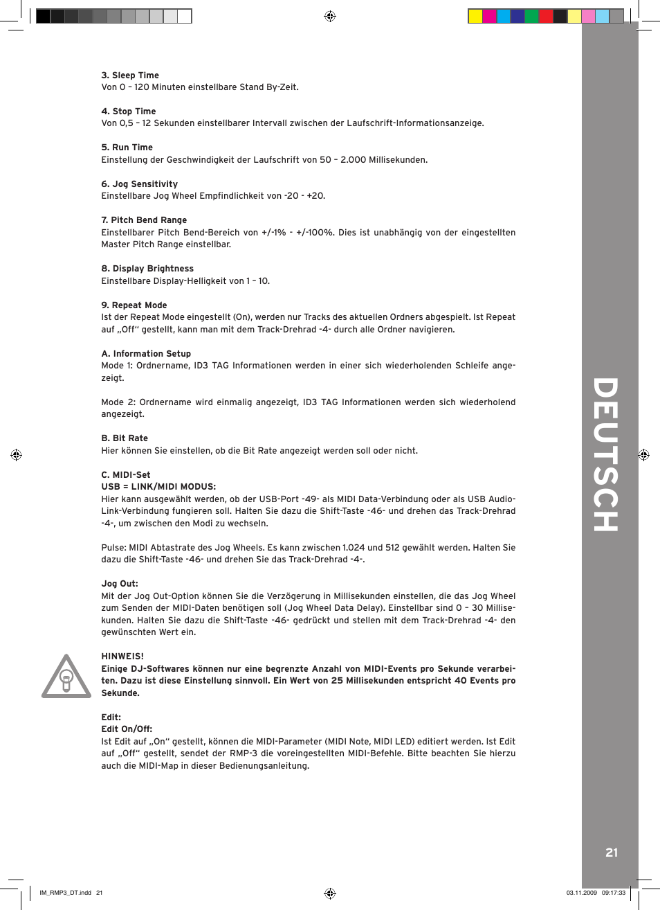 Reloop RMP-3 User Manual | Page 21 / 80