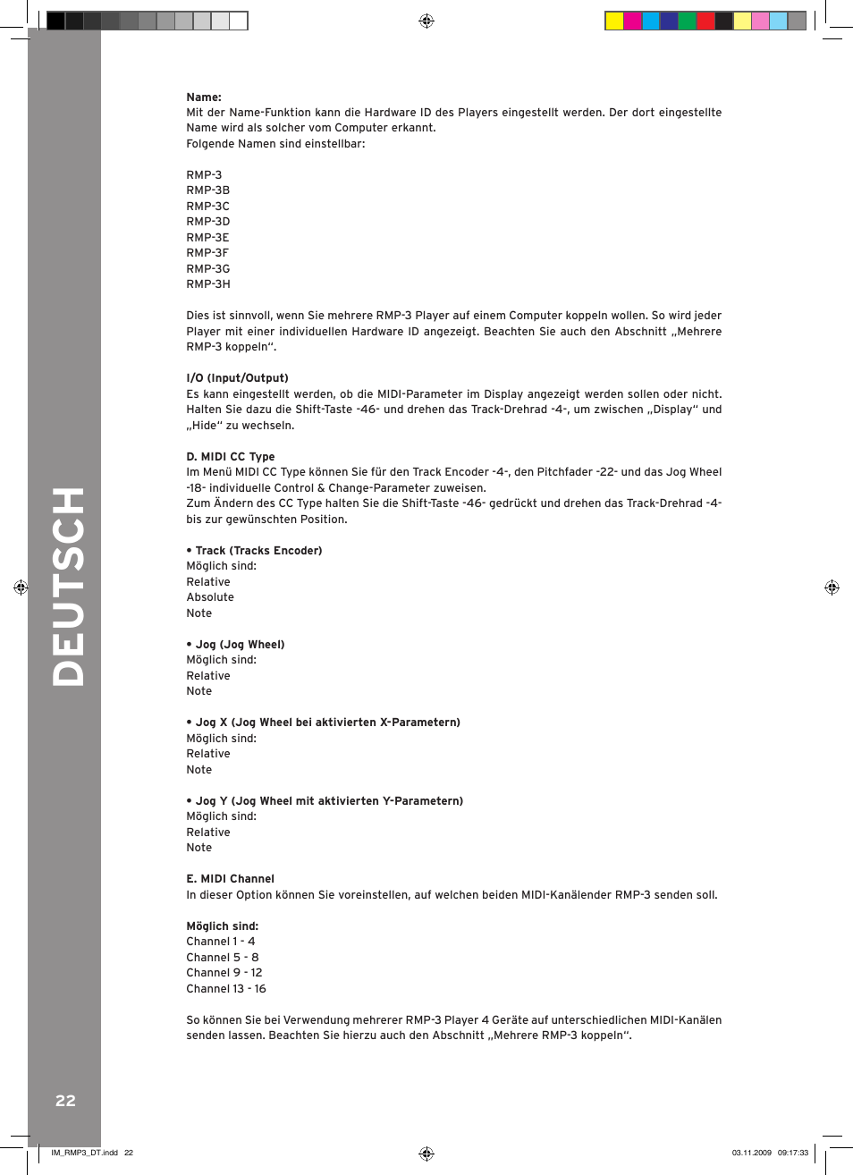 Reloop RMP-3 User Manual | Page 22 / 80