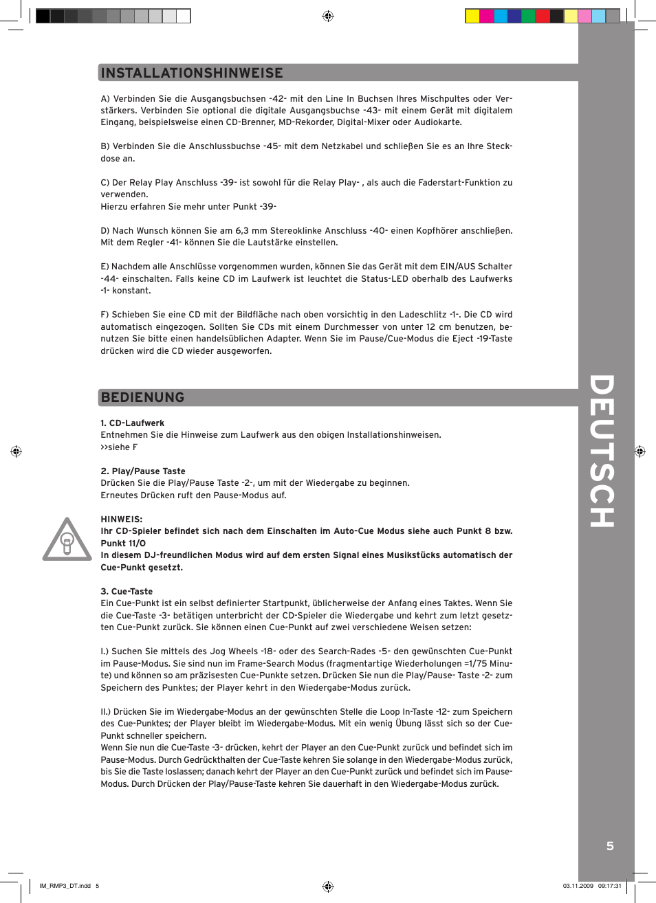 Reloop RMP-3 User Manual | Page 5 / 80