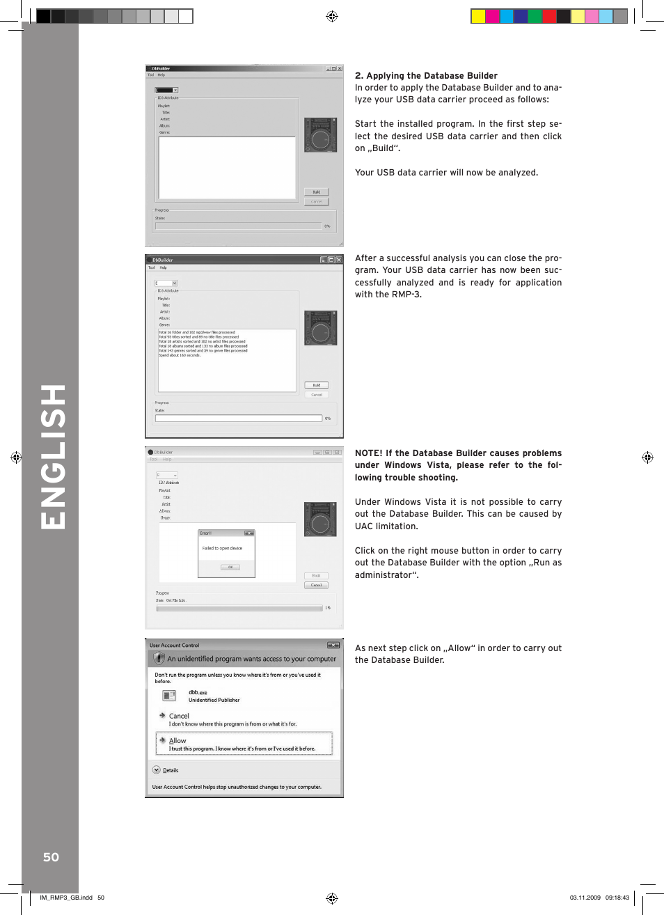 English | Reloop RMP-3 User Manual | Page 50 / 80