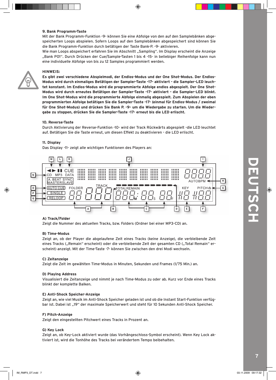 De ut s ch | Reloop RMP-3 User Manual | Page 7 / 80