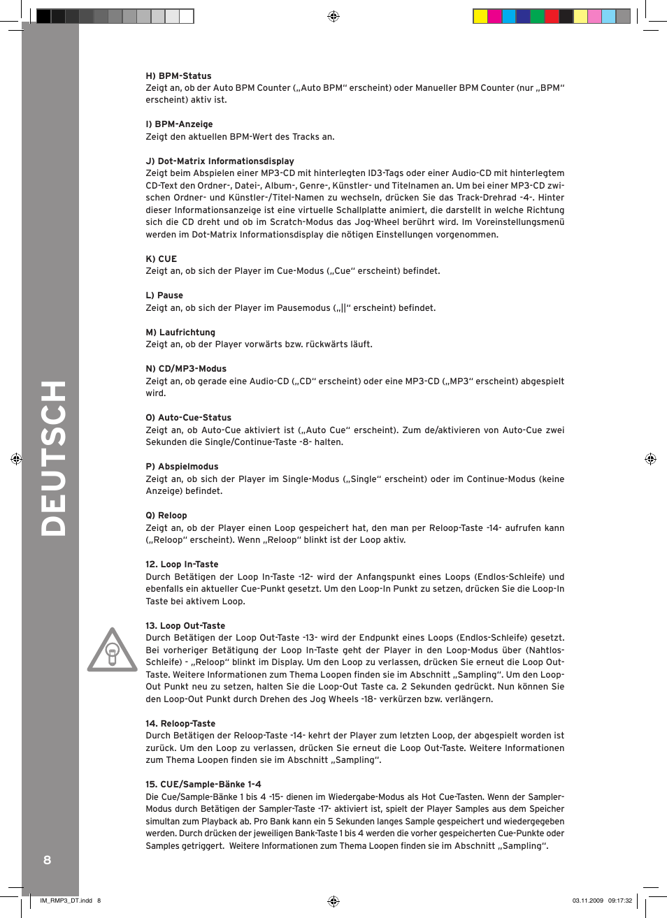 Reloop RMP-3 User Manual | Page 8 / 80