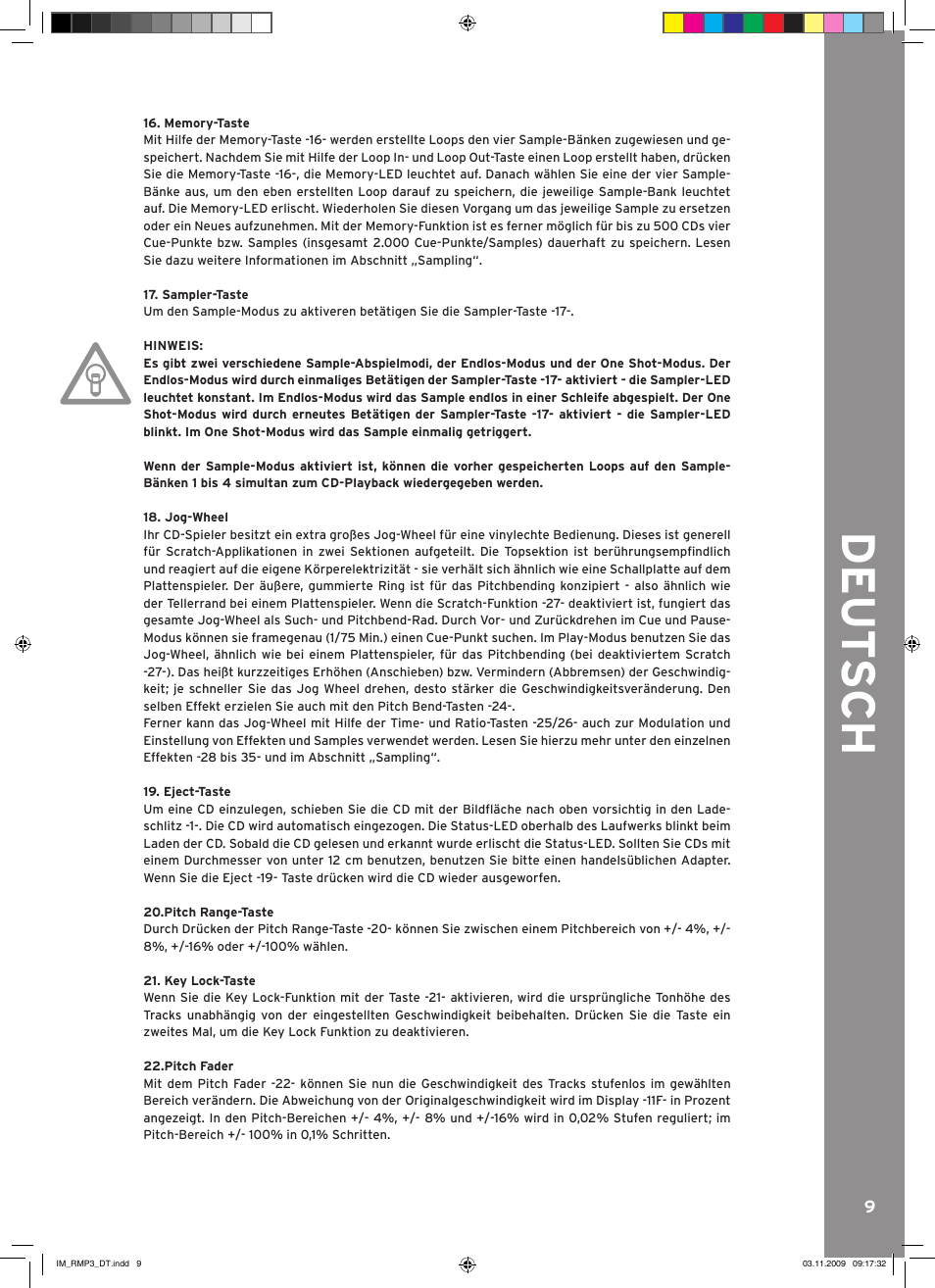 Reloop RMP-3 User Manual | Page 9 / 80